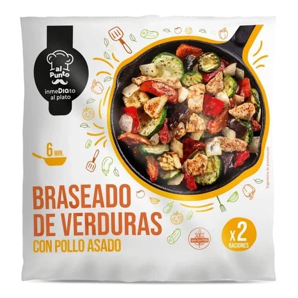 Braseado de verduras con pollo asado Al Punto Dia bolsa 400 g - 0.4 kg - Imagen del producto en Findit