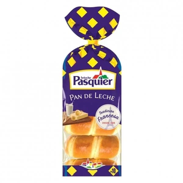 Pan de leche PASQUIER, 10 uds, paquete 350 g - 0.35 kg - Imagen del producto en Findit