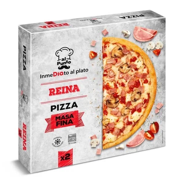 Pizza reina 2 unidades Al Punto Dia caja 700 g - 0.7 kg - Imagen del producto en Findit