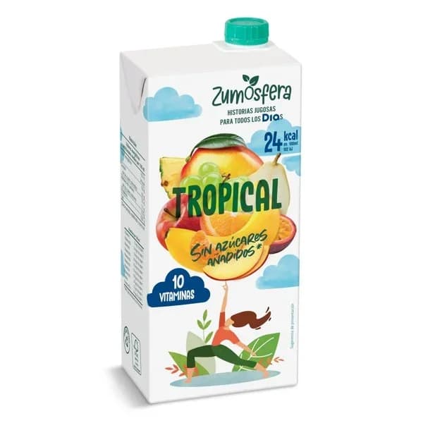 Bebida de zumo tropical sin azúcares añadidos Zumosfera de Dia brik 1 l - 1 l - Imagen del producto en Findit