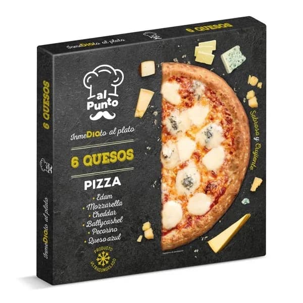 Pizza 6 quesos Al Punto Dia caja 470 g - 0.47 kg - Imagen del producto en Findit