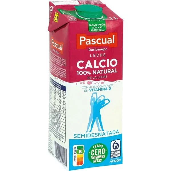Leche Semidesnatada Calcio Brik 1L - 1 l - Imagen del producto en Findit
