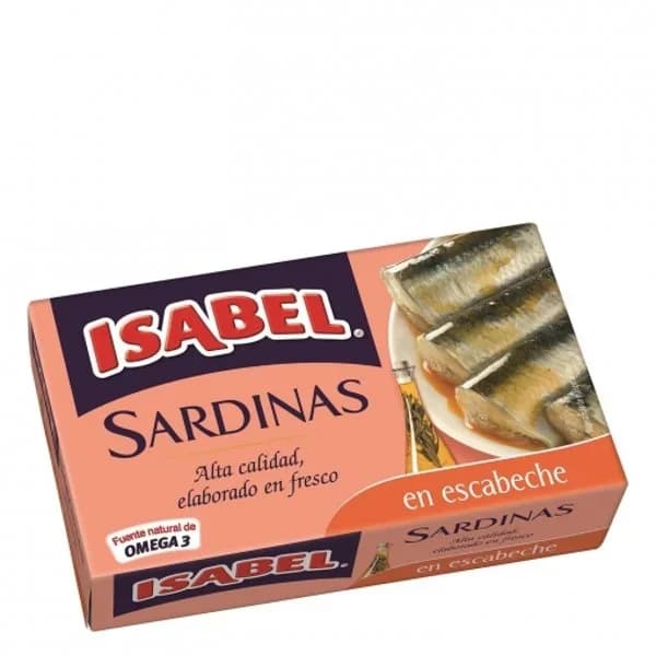 Sardina en escabeche 3/4 piezas ISABEL, lata 80 g - 0.08 kg - Imagen del producto en Findit