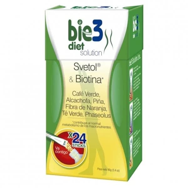 Solución para dieta Svetol & Biotina Bie3 sin gluten sin lactosa 24 ud. - 0.1 kg - Imagen del producto en Findit
