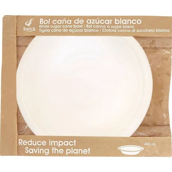 Bol Caña de Azúcar 16 cm, Biodegradable - 15.38 ud - Imagen del producto en Findit