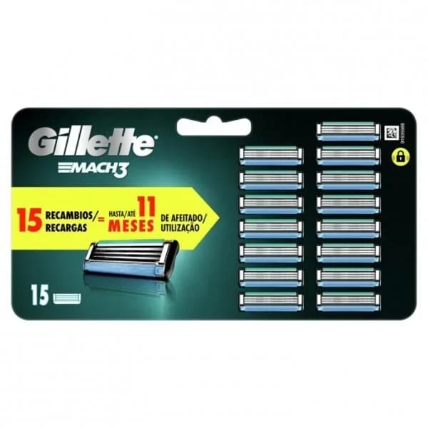 Recambios maquinilla Mach3 Gillette 15 ud. - 15.02 ud - Imagen del producto en Findit