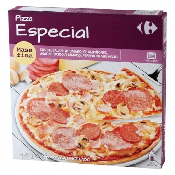 Pizza especial Carrefour 350 g. - 0.33 kg - Imagen del producto en Findit