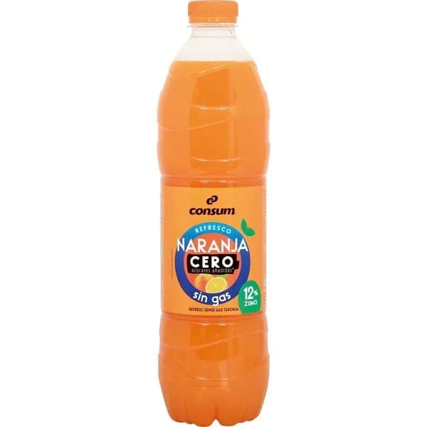 Refresco Naranja Cero sin Gas Botella - 1.49 l - Imagen del producto en Findit
