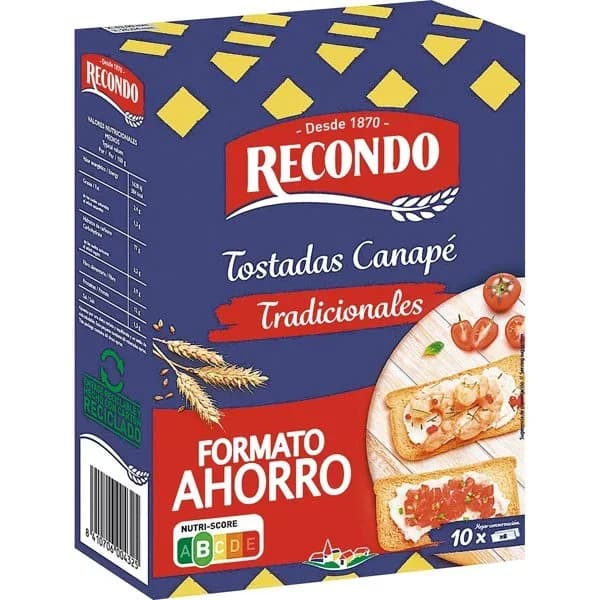 Tostada Canape Cuadrada - 0.2 kg - Imagen del producto en Findit