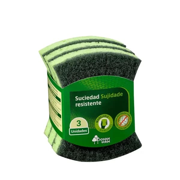 Estropajo suciedad resistente Bosque Verde - 3 ud - Imagen del producto en Findit