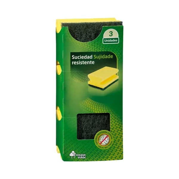 Estropajo salvauñas suciedad resistente Bosque Verde - 3 ud - Imagen del producto en Findit