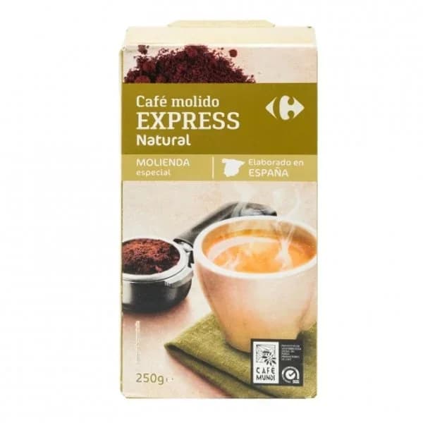 Café molido natural express Carrefour Extra 250 g. - 0.25 kg - Imagen del producto en Findit