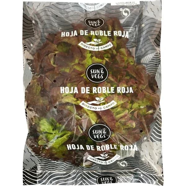 Lechuga hoja de roble roja 250 g aprox - 0.25 kg - Imagen del producto en Findit