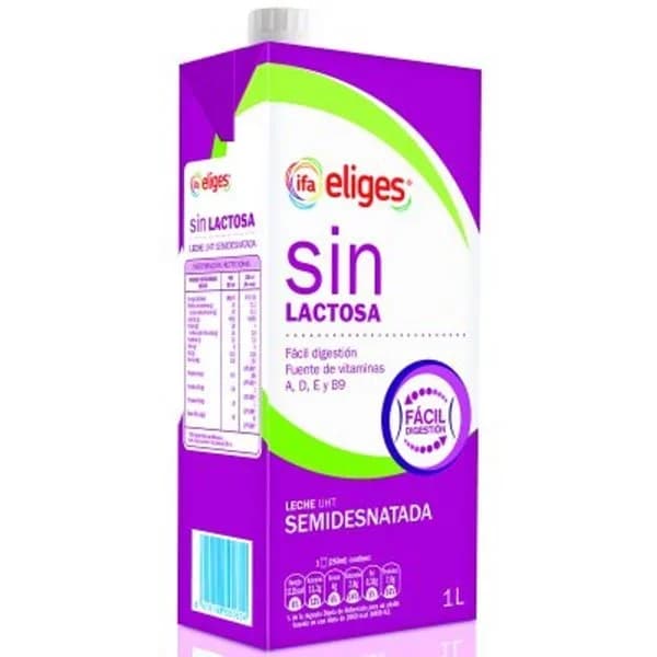 Leche semidesnatada sin lactosa 1 l - 1 l - Imagen del producto en Findit
