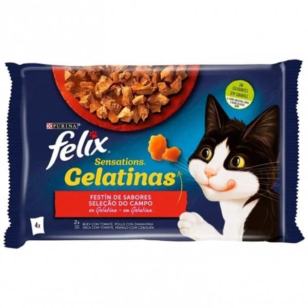 Comida Húmeda Gato Felix Sensation Selección Carne - 0.22 kg - Imagen del producto en Findit