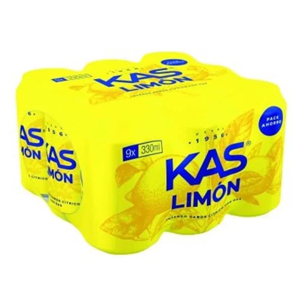 Kas de limón pack de 9 latas de 33 cl. - 2.97 l - Imagen del producto en Findit