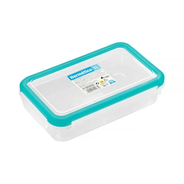 Recipiente hermético de Plástico Rectangular 1L Bosque Verde - 1 ud - Imagen del producto en Findit