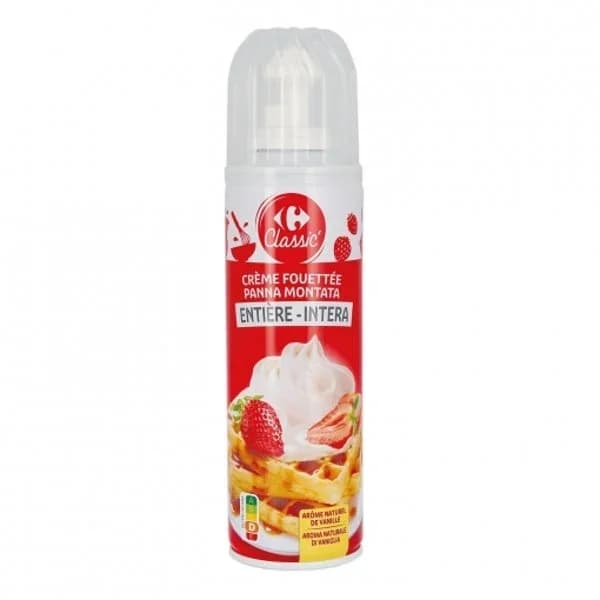 Nata montada azucarada Carrefour spray 250 ml. - 0.25 l - Imagen del producto en Findit
