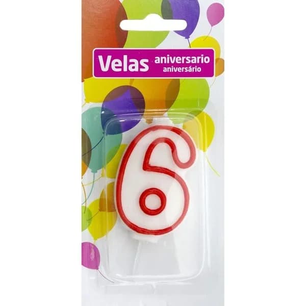 Vela Aniversario Nº 6 - 0.06 kg - Imagen del producto en Findit