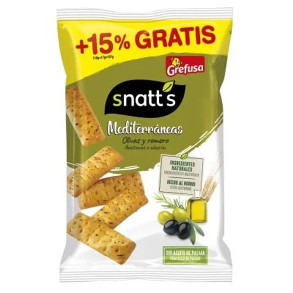 Palitos mediterráneo olivas y romero 110 g - 0.11 kg - Imagen del producto en Findit