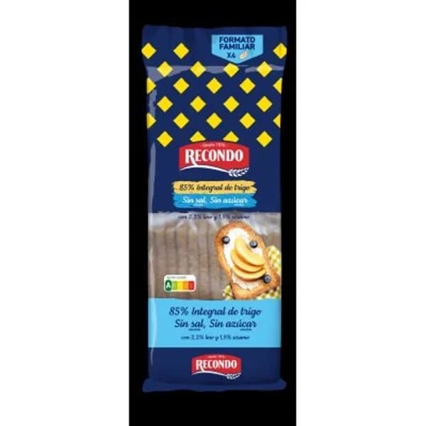 Pan tostado integral sin sal sin azúcar 60 uds - 0.54 kg - Imagen del producto en Findit