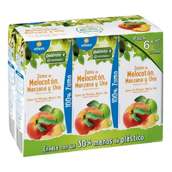 Zumo Melocotón y Uva 6 x 200ML - 1.2 l - Imagen del producto en Findit