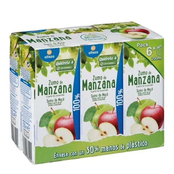 Zumo Manzana 6 x 200ML - 1.2 l - Imagen del producto en Findit