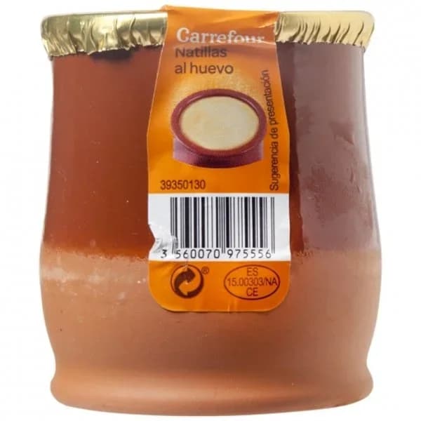 Natillas al huevo Carrefour sin gluten 140 g. - 0.14 kg - Imagen del producto en Findit
