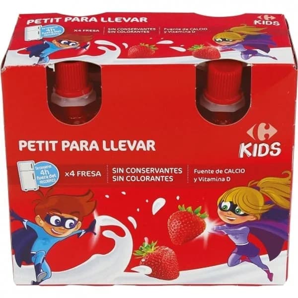 Petit sabor fresa Carrefour Kids en bolsitas pack de 4 unidades de 90 g. - 0.36 kg - Imagen del producto en Findit