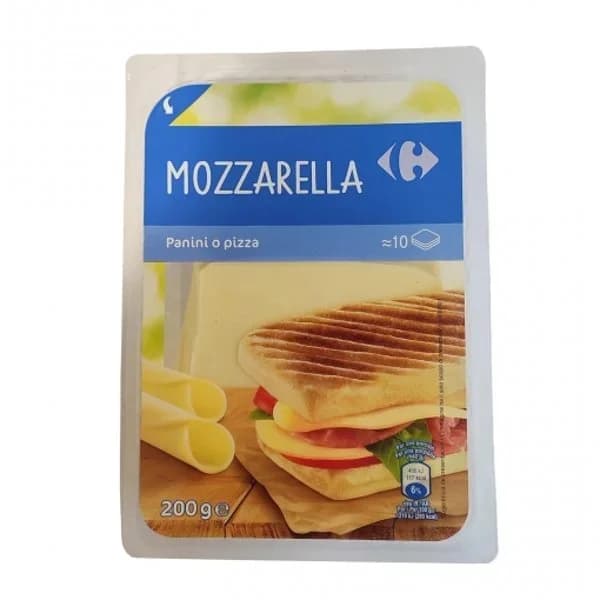 Queso mozzarella en lonchas Carrefour 200 g. - 0.2 kg - Imagen del producto en Findit