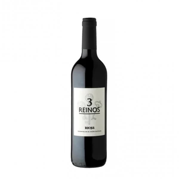 Vino tinto joven tempranillo Tres Reinos D.O.Ca. Rioja 75 cl. - 1 ud - Imagen del producto en Findit