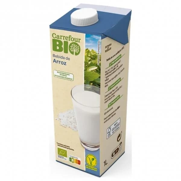 Bebida de arroz ecológica Carrefour Bio brik 1 l. - 1 l - Imagen del producto en Findit