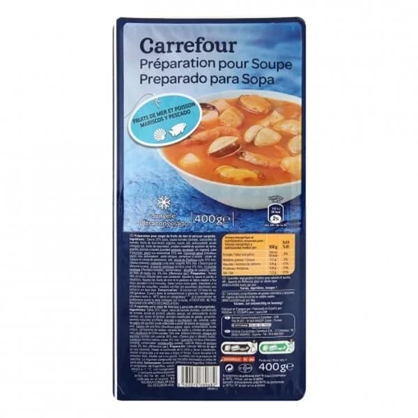 Preparado para sopa de marisco y pescado Carrefour 400 g. - 0.4 kg - Imagen del producto en Findit