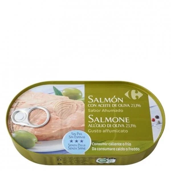 Salmón con aceite de oliva Carrefour 125 g. - 0.11 kg - Imagen del producto en Findit