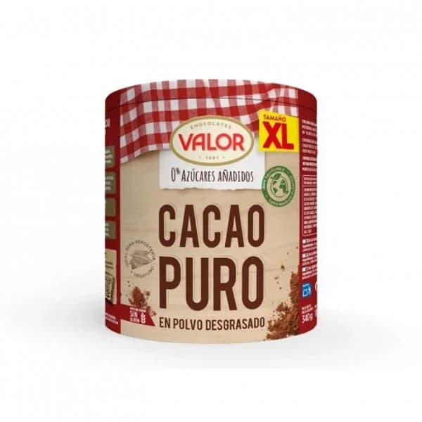 Cacao soluble desgrasado Valor sin gluten y sin lactosa 340 g. - 0.34 kg - Imagen del producto en Findit