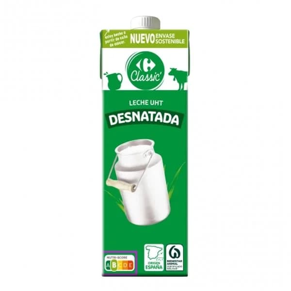 Leche desnatada Carrefour brik 1 l. - 1 l - Imagen del producto en Findit