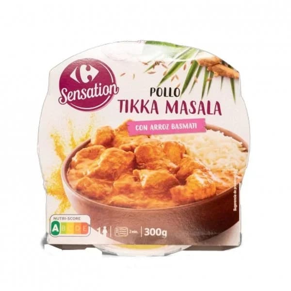 Pollo tikka masala con arroz basmati Sensation Carrefour 300 g. - 0.3 kg - Imagen del producto en Findit
