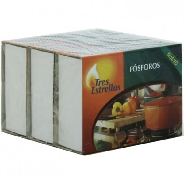 Fósforos medianos Tres Estrellas pack de 3 ud. - 2.98 ud - Imagen del producto en Findit