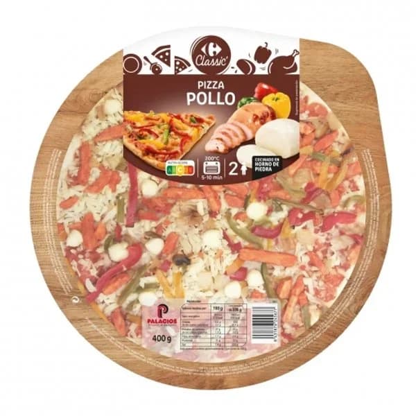 Pizza de pollo Carrefour Classic' 400 g. - 0.4 kg - Imagen del producto en Findit
