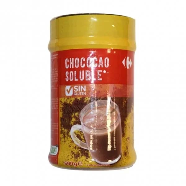 Cacao soluble Carrefour Classic sin gluten 500 g. - 0.5 kg - Imagen del producto en Findit