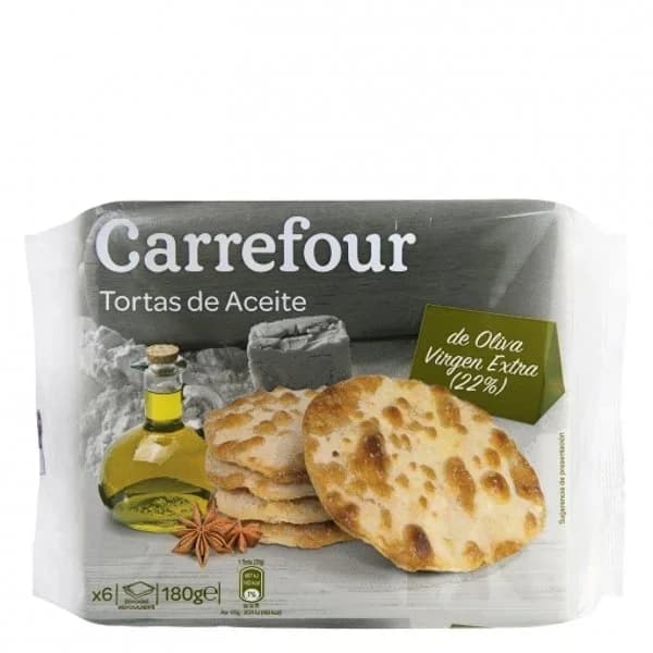 Tortas de aceite Carrefour pack de 6 unidades de 30 g. - 0.18 kg - Imagen del producto en Findit
