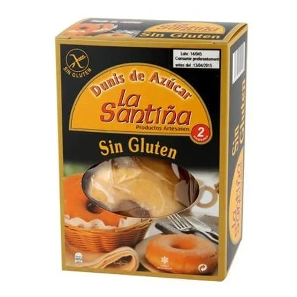 Dunis de azúcar La Santiña sin gluten pack de 2 unidades de 50g. - 0.1 kg - Imagen del producto en Findit