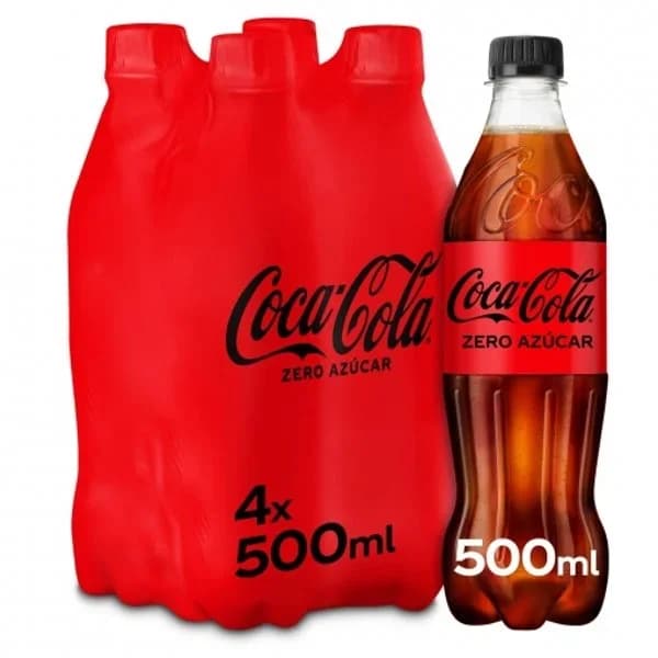 Coca Cola zero azúcar pack 4 botellas 50 cl. - 2 l - Imagen del producto en Findit