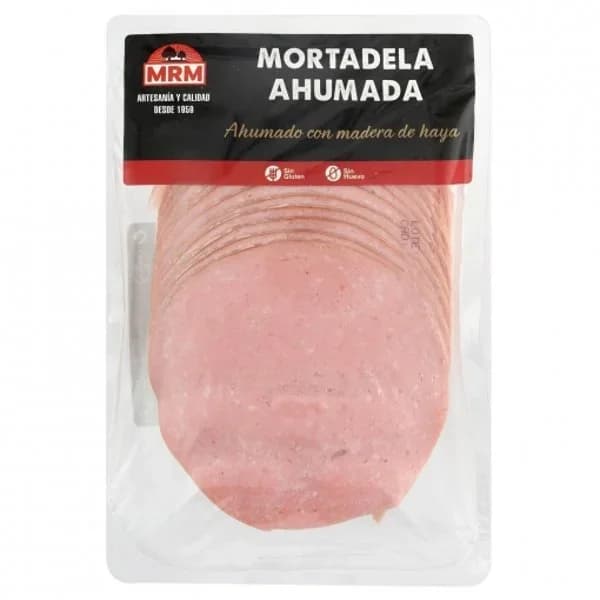 Mortadela ahumada en lonchas MRM sin gluten 225 g - 0.22 kg - Imagen del producto en Findit