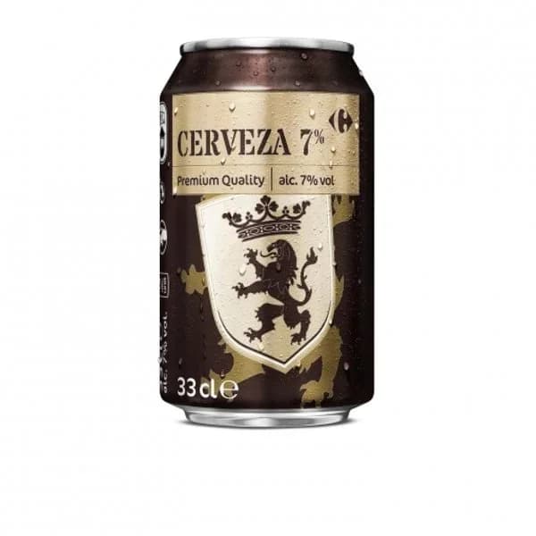 Cerveza 7% Carrefour lata 33 cl. - 0.33 l - Imagen del producto en Findit