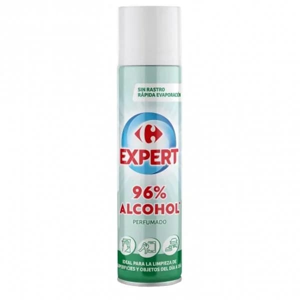 Alcohol 96% perfumado en spray limpiador superficies Expert Carrefour 400 ml. - 0.4 l - Imagen del producto en Findit