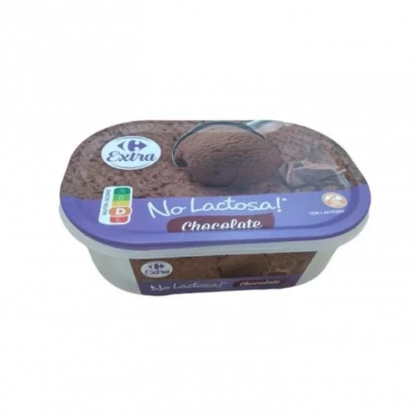 Helado de chocolate Carrefour Extra sin gluten sin lactosa 480 g. - 0.48 kg - Imagen del producto en Findit