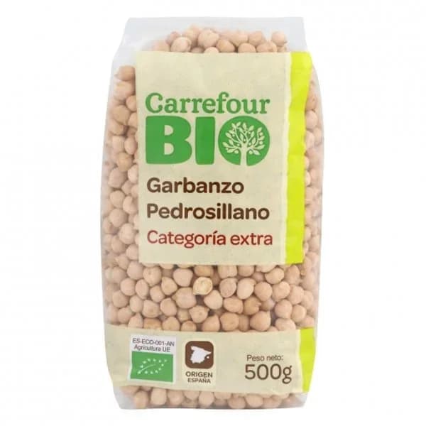 Garbanzo pedrosillano extra ecológico Carrefour Bio 500 g. - 0.5 kg - Imagen del producto en Findit