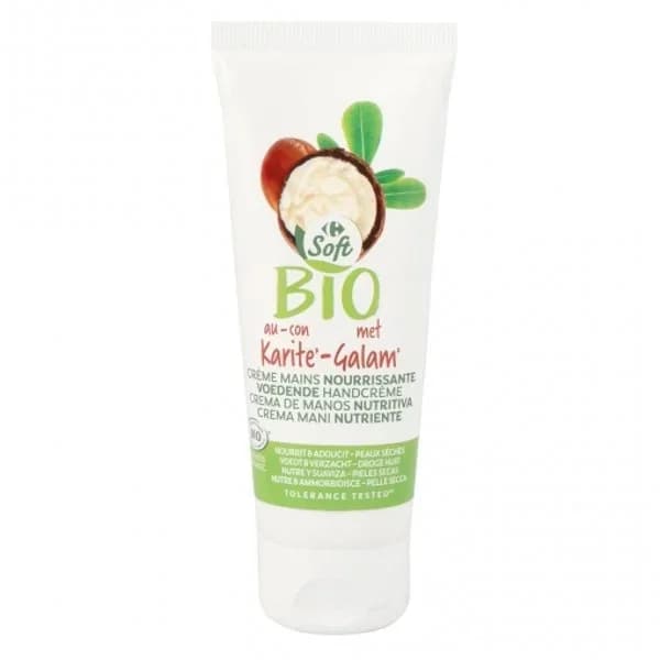 Crema de manos nutritiva karite ecológica para piel seca Carrefour - 0.08 l - Imagen del producto en Findit