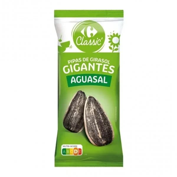 Pipas gigantes aguasal Classic Carrefour 200 g. - 0.2 kg - Imagen del producto en Findit